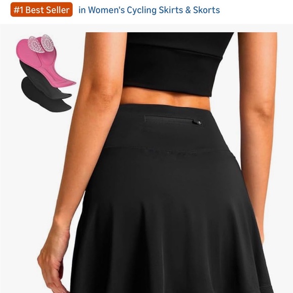 Women's Black Cycling Skirt - Picture 1 of 8